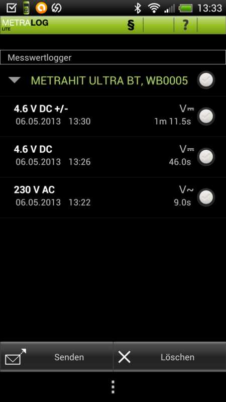 App for recording and analyzing measured values from the METRAHIT ULTRA BT