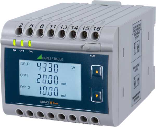 Measuring Transducer for Power, Power Factor and Phase Angle, RS485, LCD Display