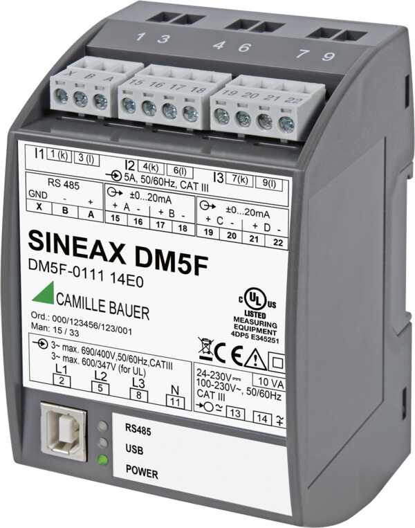 Prog. Multi-Transducer, ..32 Energy Meters, USB, RS485-MODBUS