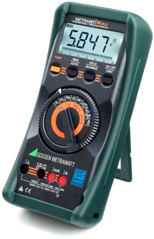 TRMS Digital Multimeter with Analog Bar Graph, Temperature Measurement and Infrared Interface