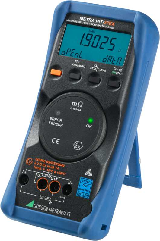 Milliohmmeter for Use in Potentially Explosive Atmospheres