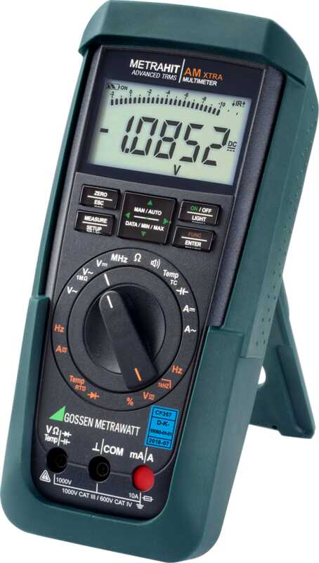 TRMS system multimeter with digital display (12,000 digits), data logger and IR interface