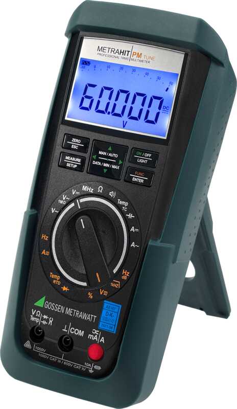 High-end TRMS Tuning multimeter with digital display (60,000 digits), data logger and IR interface 
 