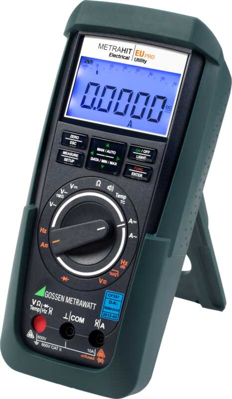 High-end TRMS system multimeter with digital display (60,000 digits) and IR interface without fuse 