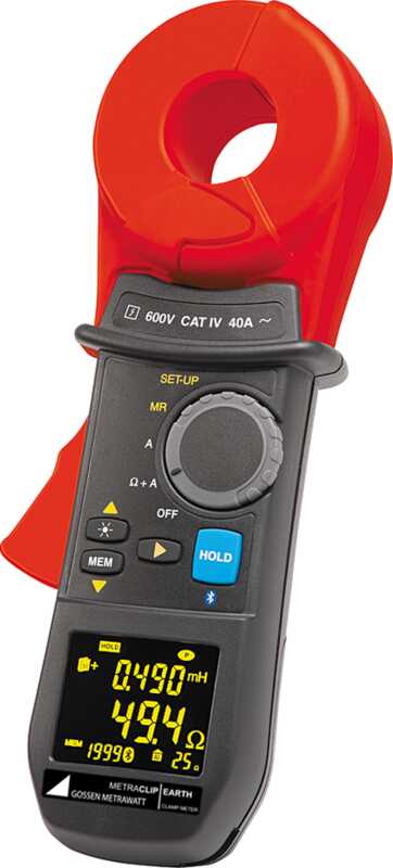 Clamp Meter for Measuring of Ground Loop Resistance, Loop Inductance, Touch Voltage and Leakage Current