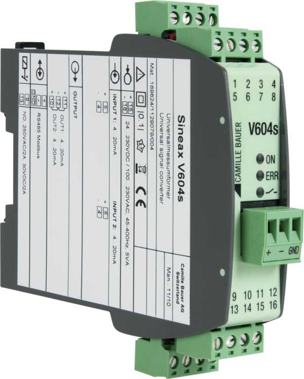 Prog. Measuring Transducer for Temperature and DC Quantities, 2 Inputs 