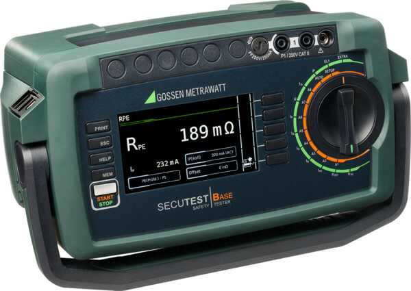 discontinuedTest instrument with standards-compliant test sequences for testing the electrical safety of devices after repair and for periodic testing including IZYTRONIQ data processing software 